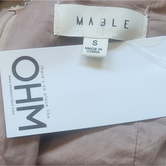 MABLE - NWT! "Annie" Khaki Cut Out Ruched Midi Dress - Small - Picture 10 of 12